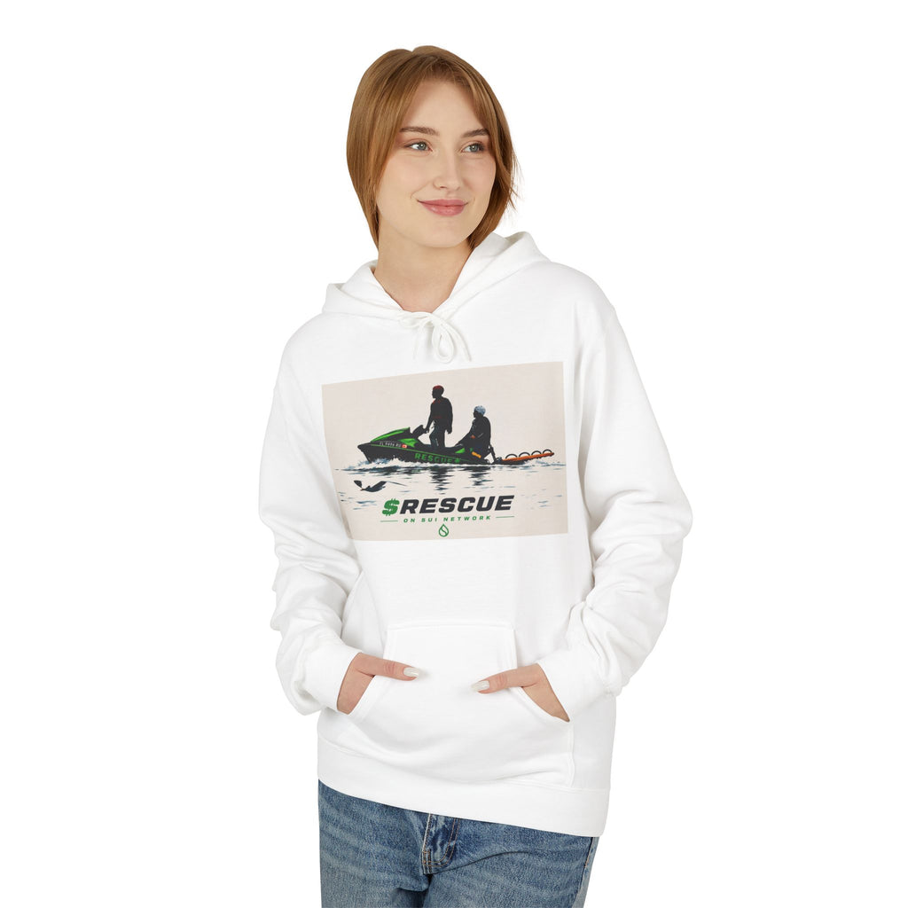 Rescue Snowmobile Hoodie — Srescue Winter Rescue Team Pullover