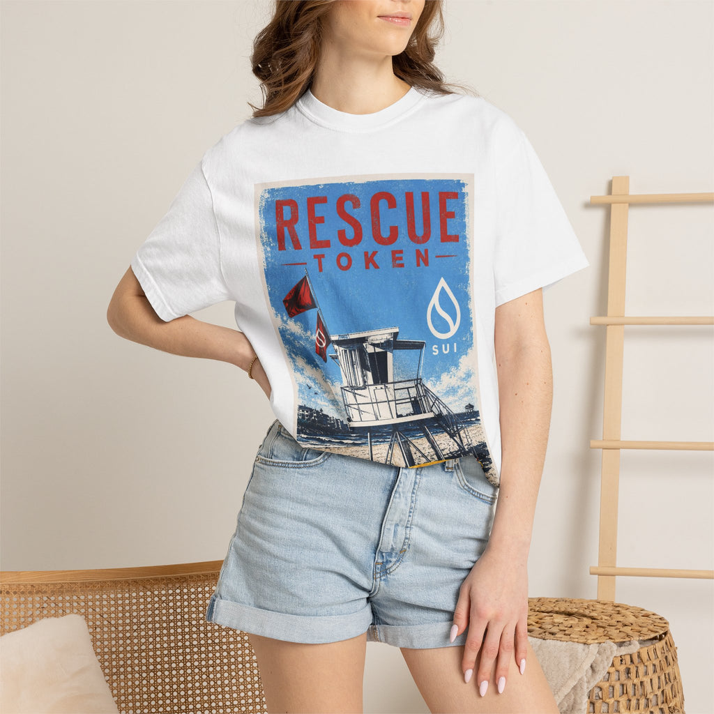 Rescue Token Beach Lifeguard T-Shirt — Retro Ocean Lifesaver Graphic Tee