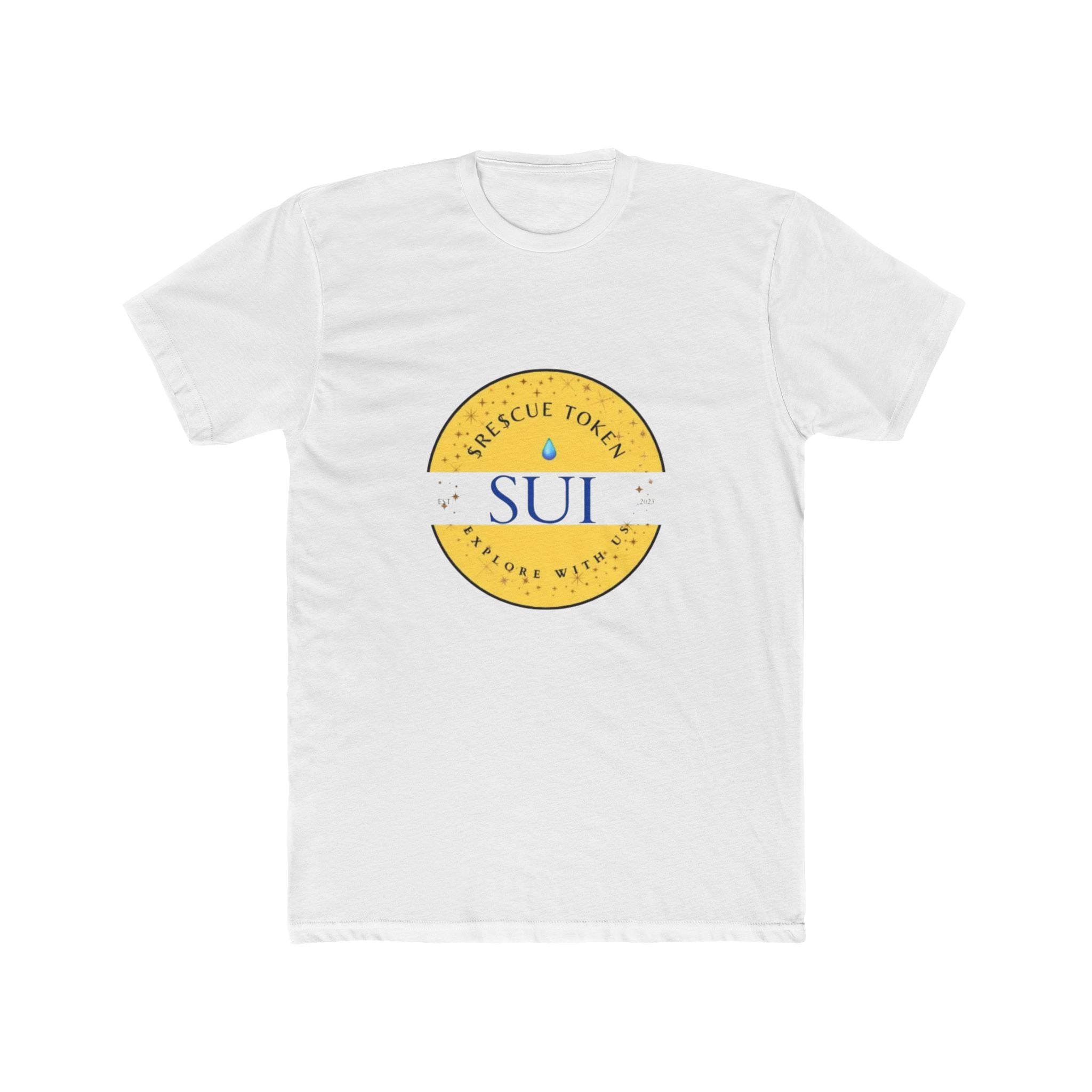 SUI Rescue Token Graphic Tee — Yellow Badge Cotton T-Shirt