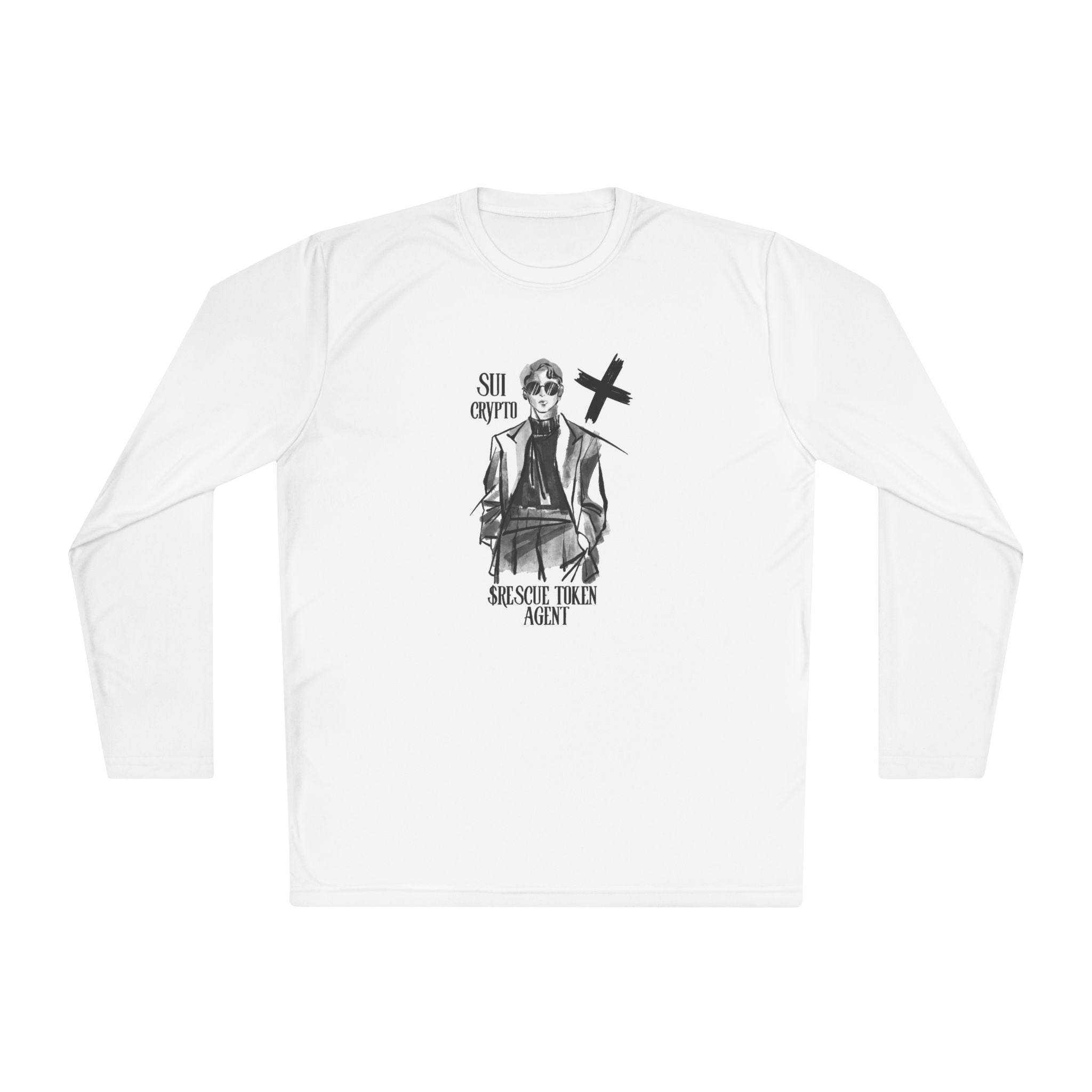 Long Sleeve Tee — Gothic Cross Graphic with 'Soul Crypt' Illustration
