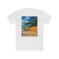 Rescue SUI Network Beach T-Shirt — Tropical Sunset Logo Tee