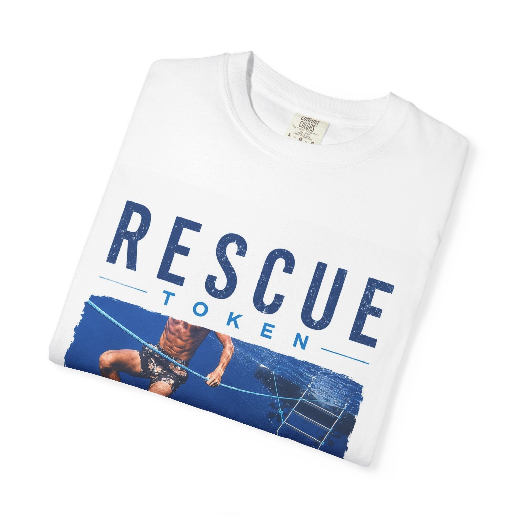 Rescue Token Graphic T-Shirt — Ocean Lifesaver Design