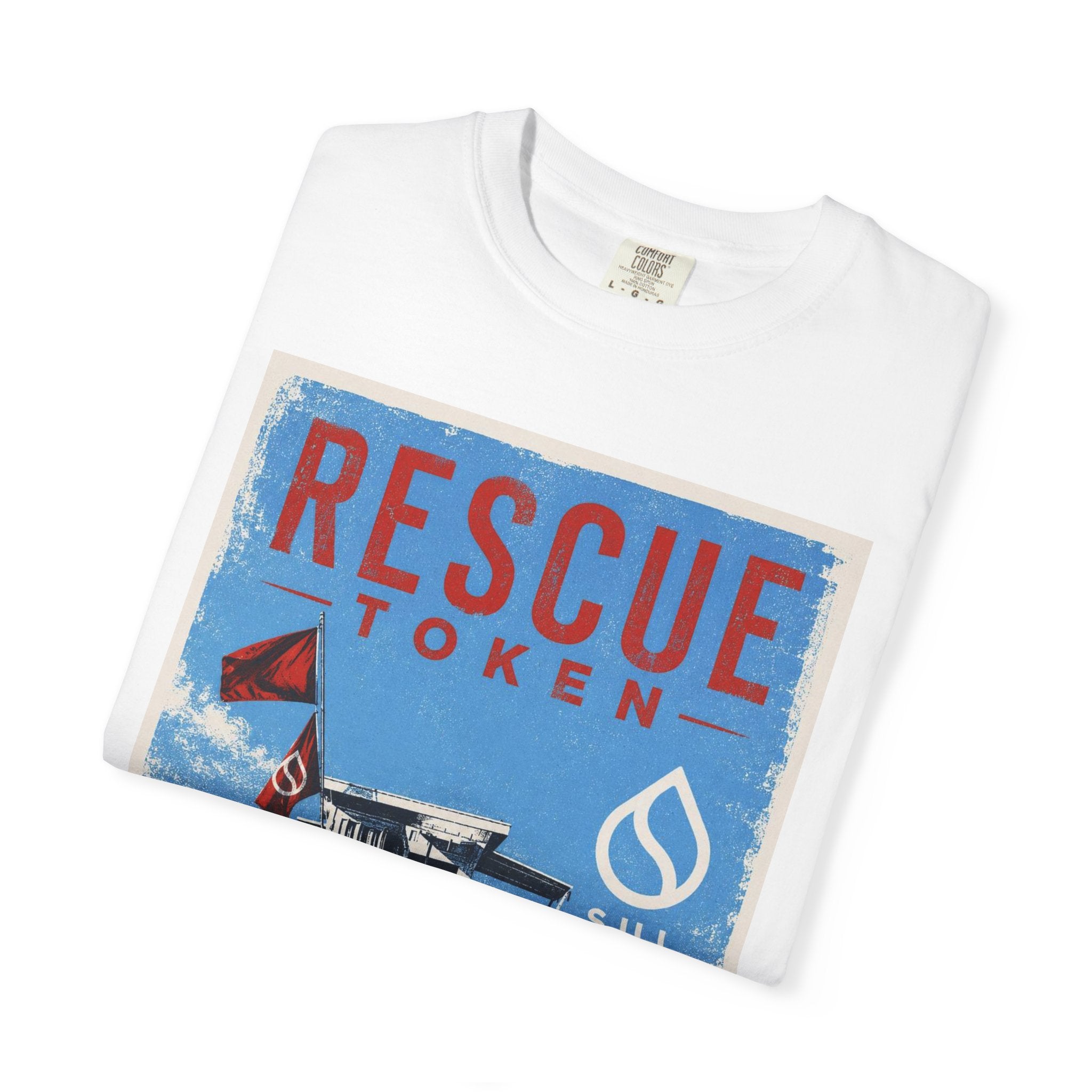 Rescue Token Beach Lifeguard T-Shirt — Retro Ocean Lifesaver Graphic Tee