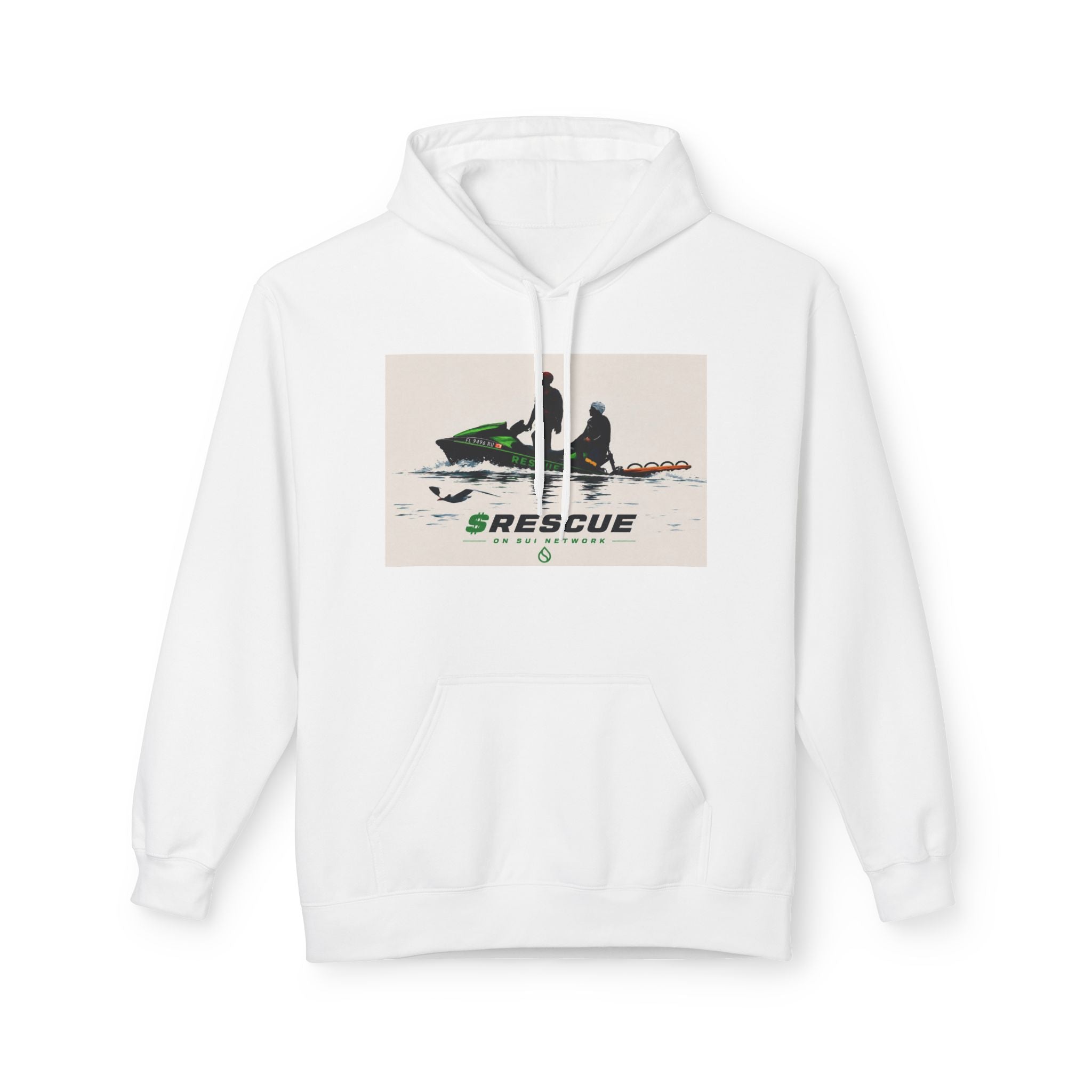 Rescue Snowmobile Hoodie — Srescue Winter Rescue Team Pullover